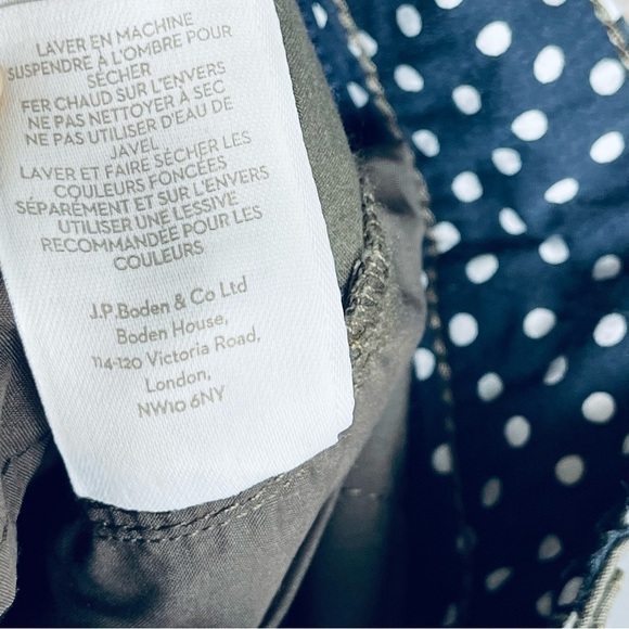 BODEN Wideleg Crop Green Button Pants Chino Slacks Khakis size 6 US women’s - Picture 5 of 11